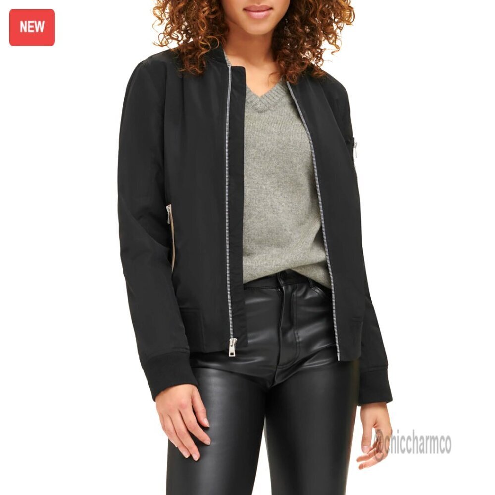 Classic Bomber Jacket Lightweight Polyester Retro Y2K Chic Casual Wear